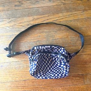 Super rare fanny pack from BAGGU in the color Indigo Trippy Checkered.